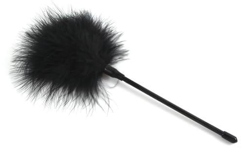 Hdynasty Baguette en Plumes Multicolore Jouet de grattage en Plumes Alternatif pour Les Femmes (Noir, 1)