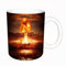 KDWJS Tasse Keramik Kaffeetassen Große 11oz Tassen 330ml Trinkgläser Mit Griff Personalisierte Geschenk Weiß,Starke Explosion einer Atombombe im Ozean. Atomkrieg. Eine hohe Auflösung.