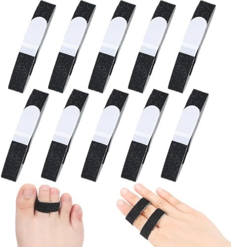 NJCXOLA 10 Stück Fingerschiene Kleiner Finger, Trigger Finger Schiene, Finger Fingerbandage, Schiene Kleiner Finger,Verstellbarer Buddy Loops Finger Splint
