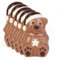 schenken-24 5 x 80 gr. Schokofigur, Teddy-Bär mit Mütze