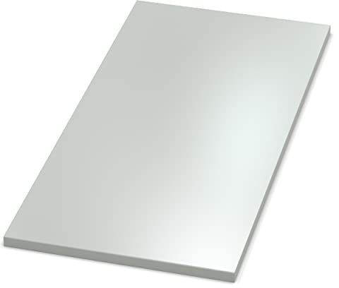 AUPROTEC Plateau de table de 28 mm gris 90 x 50 cm - Panneau de particules avec bord ABS de 2 mm et revêtement en polyuréthane - Revêtement en résine de mélamine - Robuste et imperméable