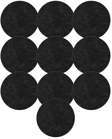 vhbw 10x Aktivkohle-Filter kompatibel mit DeLonghi F2635, F26215, F26235, F26237 Fritteuse - 130 mm