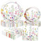 52PCS Wildflower Party Supplies Floral Paper Plates and Napkins Tea Party Decoration Floral Baby Shower Birthday Wedding Bridal Shower Favors