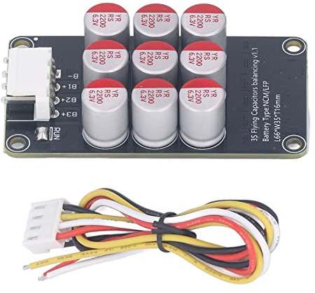 3S Balancer Li Ion Lithium Batterie Aktiv Equalizer, DC2.7‑4.2V 5A Balancierung Modul - Hohe Genauigkeit, Niedriger Stromverbrauch, Für Li Ion und Lithium Eisenphosphat
