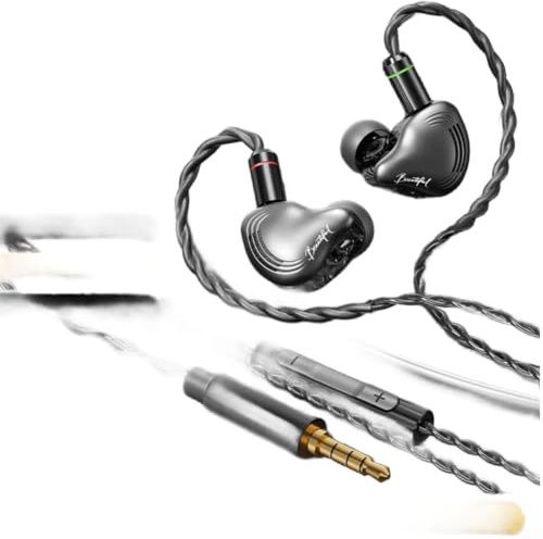 Gettimore Gaming Headset Wired 3.5mm In-Ear with Noise Isolating Mic for Xbox One Switch PC for steam Deck Black(A)