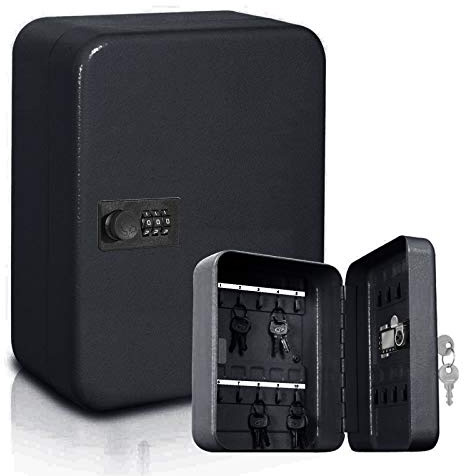 dirty pro tools Metal Combination Lock 20 Key Cabinet Wall Mounted Safe Security Storage Box