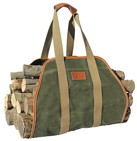 INNO STAGE Sac fourre-tout en toile cirée pour bûches, 101,6 x 48,3 cm, accessoires pour poêle à bois