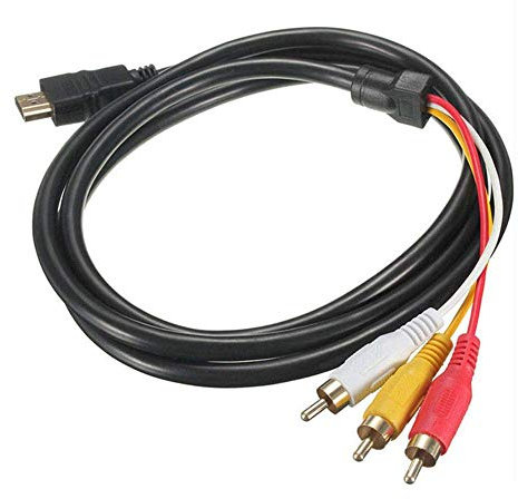 Goodplan 5 ft HDMI to 3-RCA Video Audio Converter câble de convertisseur de composantes pour HDTV Durable et utile