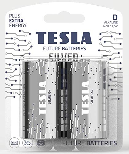 SILVER - Batterie alcaline D (LR20, celle singole grandi, blister) 2 pezzi