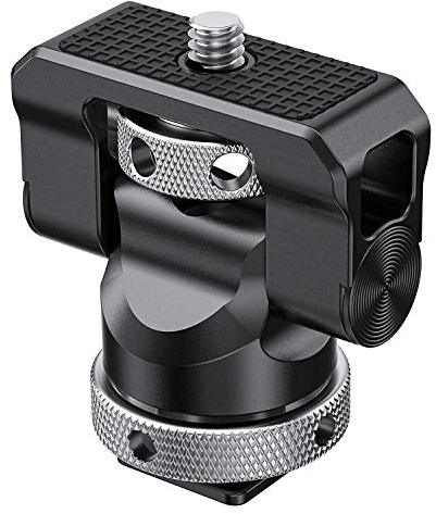 SMALLRIG Cámara Monitor Mount con Adaptador de Cold Shoe para Monitor de 5'' y 7'', Soporte para Monitor de Campo con Giro de 360° e Inclinación de 140°, Carga útil Máxima de 1,2 kg/2,6 LB - BSE2346B