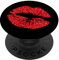 Rote Lippen, Lippenstift-Kuss PopSockets mit austauschbarem PopGrip