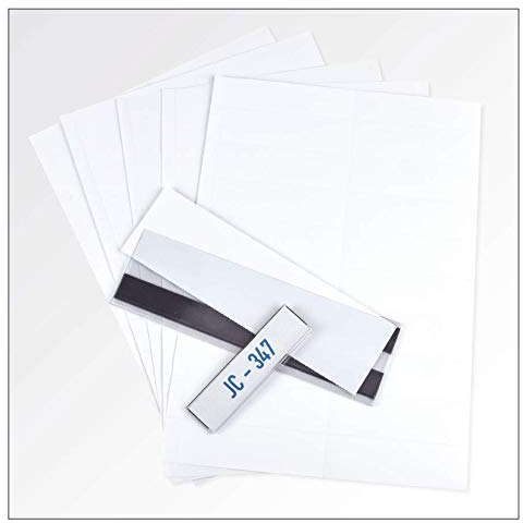 Perforierte Etiketten 297x73 mm - für Etikettenhalter 300x75 mm - zum selber drucken auf Din A4 Bögen Einstecketiketten (5 Bögen a 2 Etiketten = 10 Etiketten 297x73 mm)