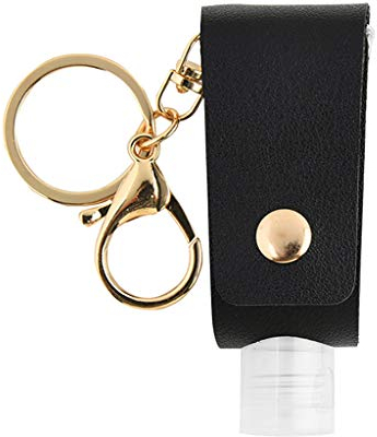 wr Bouteille De Voyage Vide Portative De 30 ML, avec Porte-clés en Cuir PU
