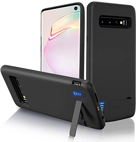 Gladgogo Battery Case for Samsung Galaxy S10, 6000 mAh with Folding Stand (6.1 Inches)