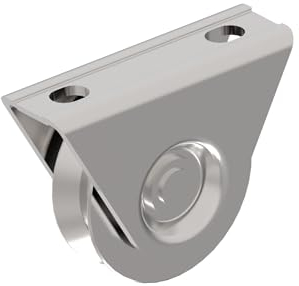 V – Rueda con placa atornillable Ø60 80 100 para puerta corredera (60 mm H/31 V)