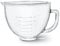 Glass Bowl 5 Quart for KitchenAid Stand Mixer,with Measurement Markings,Allows Placing it in The Microwave and Refrigerator