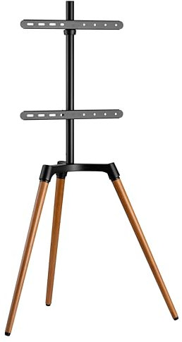 ProMounts Moderno supporto TV da pavimento, universale, orientabile a 90°, cavalletto TV angolare con base treppiede per schermi da 47 a 72 pollici, LED LCD OLED piatti e curvi