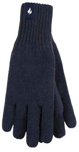 HEAT HOLDERS - Herren Warm Outdoor Handschuhe für Winter | Handschuhe mit Fleece Gefüttert Insulation (L-XL, Marine)