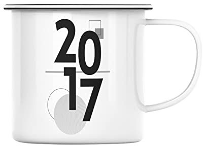 Fabulous Mug en Métal Emaillé Personnalisable Années Style Moderne Contemporain Message Cadeau Anniversaire