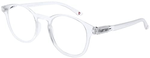 Montana Eyewear Extra flache Lesebrille MR52 aus Kunststoff mit Federscharnier und Etui in Transparent + 3,50 dpt