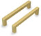 LONTON 2 Stück Möbelgriffe Gold Griffe 128mm lochabstand Küchengriffe Gold Griffe für Küchenschränke Schrankgriffe Goldene Griffe Kommode Messing Möbelgriffe Edelstahl