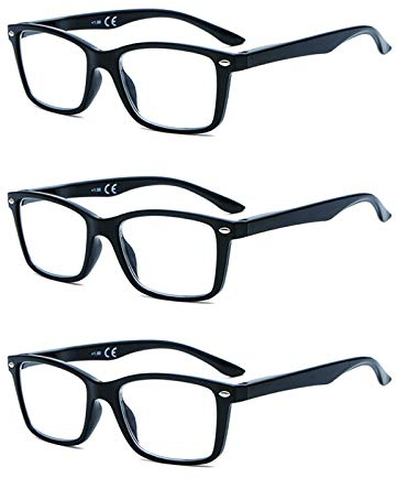 Suertree Lesebrille Feder Scharnier 3 Pack Sehhilfe Augenoptik Brille Lesehilfe für Damen Herren 1.75X BM151