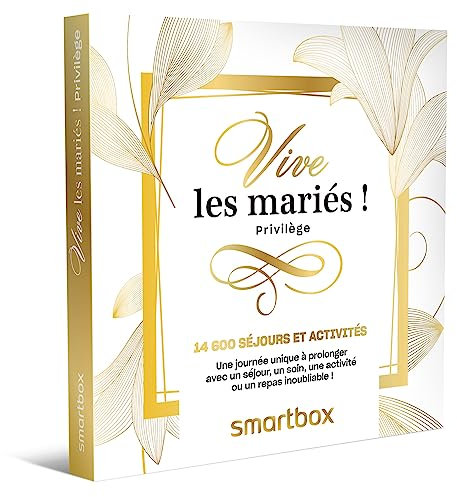 Smartbox - Coffret Cadeau - Vive Les mariés ! Privilège - 1 séjour ou 1 activité Romantique pour 2 Personnes