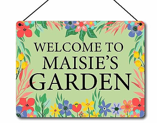 Personalised Hanging Garden Sign 20x15cm Metal Plaque Gifts, Bar,