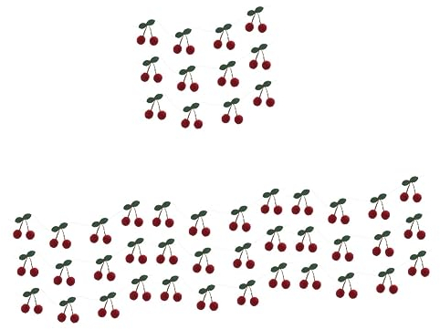 Abaodam 4 Stück Bayberry-kugel-schnur-ornament Girlande Aus Filz Christbaumschmuck Girlande Weihnachten Hängendes Dekor Erdbeere Zimmer Dekor Geburtstagsbanner Wollknäuel Spielset Haarball