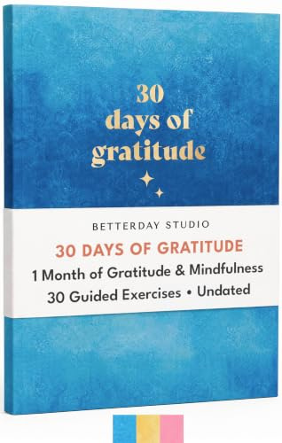 30 Tage Dankbarkeit & Positive psychische Gesundheit, Dankbarkeitstagebuch für Frauen, Dankbarkeitstagebuch, positives Notizbuch, Achtsamkeitstagebuch, Geschenke für psychische Gesundheit (blau)