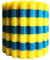 kychenBase CPF-50000 / CPF-75000 / CPA-50000 / CPA-75000 Teichfilter Schwämme – Ersatz Filtermedien, Filtermatten für Teichfilter, Filterschwämme (3 x Blau Grob, 4 x Gelb Fein, Ø 360 mm)