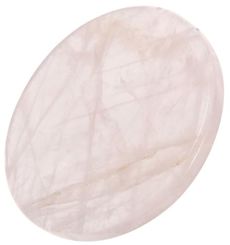 Kichvoe Rosenquarz-Kristall-Untersetzer Runder Edelstein-Untersetzer Für Getränke Rosa Achat-Untersetzer Edelstein-Tassenuntersetzer Rosa Geode-Untersetzer Für