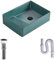 TIANHEY Lavatoio da Incasso Creativo, Vaschetta per Lavanderia, Lavabo Verde, Vaschetta per Lavanderia in Ceramica, Lavabo sopra Appoggio, Balcone, Lavatoio Quadrato, Lavabo Non Incluso