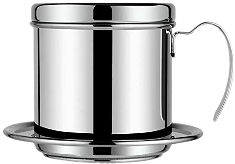 Veenewy Vietnamesischer Kaffeefilter, tragbar, Kaffeepresse, wiederverwendbar, Phin, Sieb, Topf, Kaffee, Tropfen, Teesieb, manuell, Kaffee