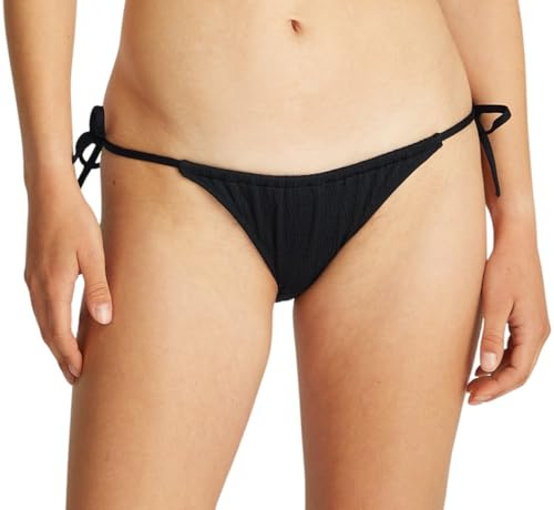 Calvin Klein Donna Slip Bikini Allacciatura Laterale String Side Tie con Etichetta con Logo, Nero (Pvh Black), XS
