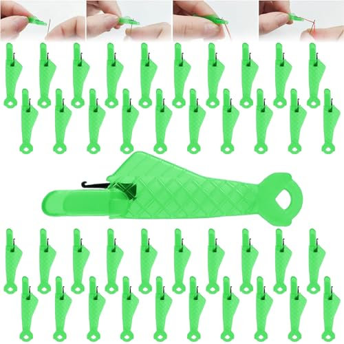 40 Stück Nadeleinfädler,Automatischer Einfädler,Einfädelhilfe Für Nähnadeln,Nadel Threading Tool Für Nähbegeisterte, Nadeleinfädler Aus Kunststoff Für Handnähen, Maschinennähen