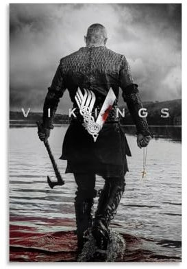 LaFegoude Vikings Ragnar Lothbrok Poster Dekorative Malerei Leinwand Wandkunst Wohnzimmer Poster Schlafzimmer Malerei,Wandkunst Bilddruck Moderne Familienzimmer Dekor 12x18inch(30x45cm)