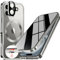 [CD-Metallring & Sicherheitsschloss] Magnetische 360 Grad Ganzkörper Sichtschutzhülle für iPhone 16 6.1' [Integrierter Linsenschutz] Schutzhülle mit Integriertem 9H-Glasbildschirm, - Titan Natur
