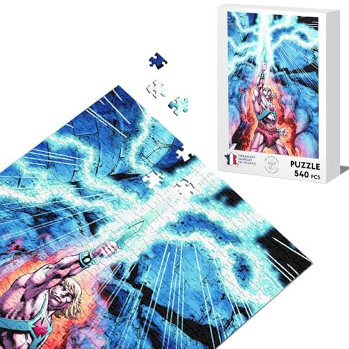 Klassisches Puzzle 540 Teile He Man and The Masters of The Universum Schwerter Lichter