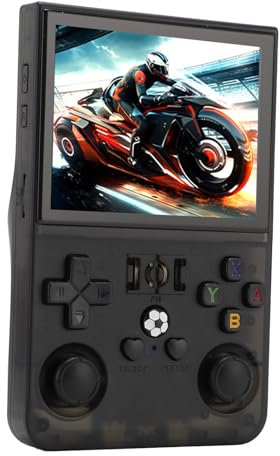 Console de Jeu Portable Rétro, Console de Jeu Vidéo Portable avec écran IPS de 3,5 Pouces, Plus de 60 Jeux D'émulateur, Deux Joysticks 3D, Batterie Intégrée de 4000 MAh, Prend en