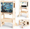 4 in 1 torre montessoriana bambini, torre montessoriana pieghevole per l'apprendimento in piedi con lavagna e lavagna bianca, sgabelli cucina per bambini, regalo per bambini e bambine da 1 a 3 anni