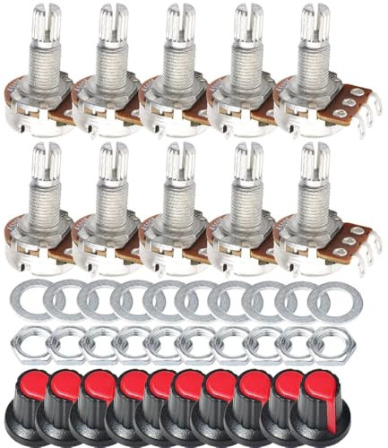 Gebildet Gitarrenpotentiometer, Audio-Potis, A500K OHM, Ersatz für E-Gitarre, 10 Stück