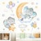 Fufuquare Cartoon Monde Sterne Wolken Wandaufkleber Elefanten Luftballons Tiere Wandtattoo Entfernbare Vinyl für Heimdeko