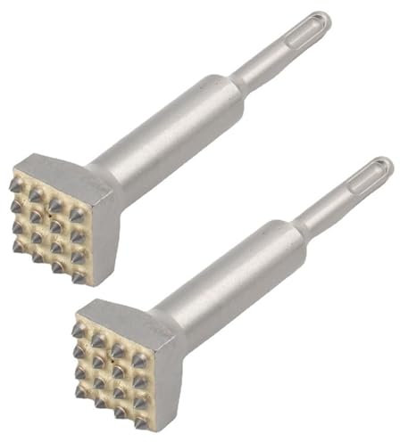 Alloy Point Groove Gouge Flat Round Electric Flower Hammer Drill Bit Stone Slab Bridge Wall Cement Pavement Chisel(16 Teeth Five)