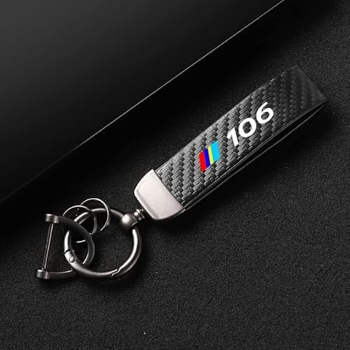 YannnnV12 Porte-clés de Voiture pour Peugeot 106 108 306 308 2008 3008,Porte-clés en métal avec emblème de Voiture,Nouvelle Mode,Accessoires de Voiture,B