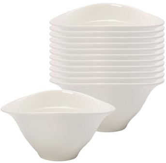 Villeroy & Boch - Vapiano Suppenschalen Set 12 teilig weiß, Spülmaschinenfest, Mikrowellensicher, Extra Tiefe Suppenteller, Suppenschüssel, Schalen Groß, Salatschüssel, Pastaschalen, Premium Porzellan
