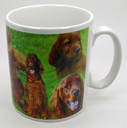The Plate Collectors Shop IRISH/RED SETTER CERAMIC/POTTERY COLLAGE 10.5 0Z MUG ~ HAND DECORATED IN STOKE ON TRENT