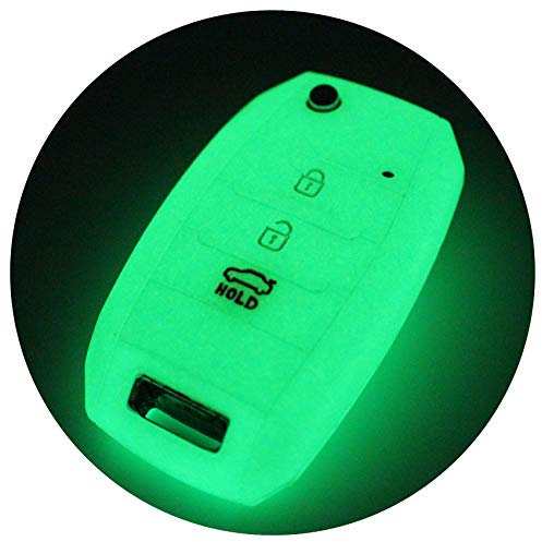 Schlüssel Hülle KB für 3 Tasten Auto Schlüssel Silikon Cover von Finest-Folia (Nachtleuchtend)
