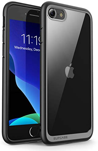 SUPCASE Unicorn Beetle Style Premium Hybrid Protective Clear Bumper Case Scratch Resistant for 4.7-Inch iPhone SE 7/8 2020/2022, Black