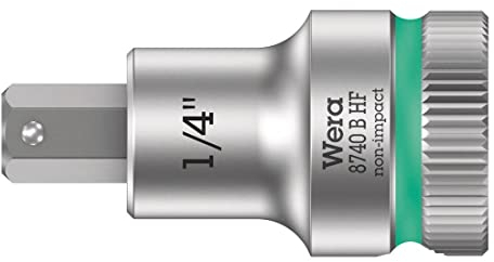 Wera 8740 B HF Zyklop In-Hex-Plus holding function bit socket, 3/8 drive, 1/4x35mm, 05003089001